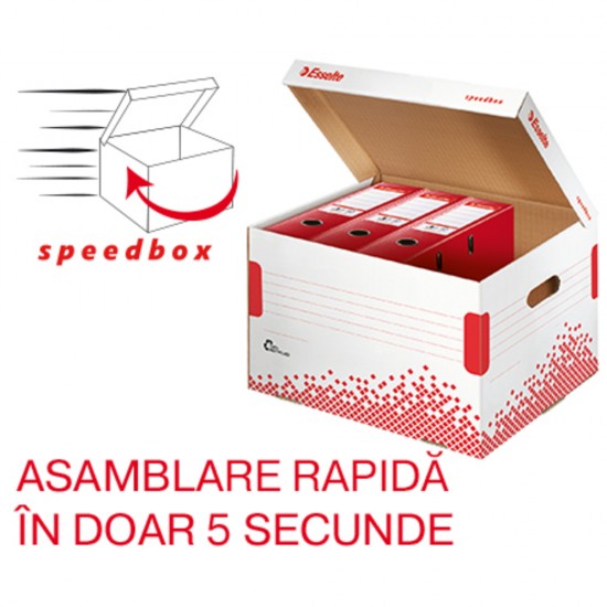 Container de arhivare ESSELTE Speedbox pentru bibliorafturi