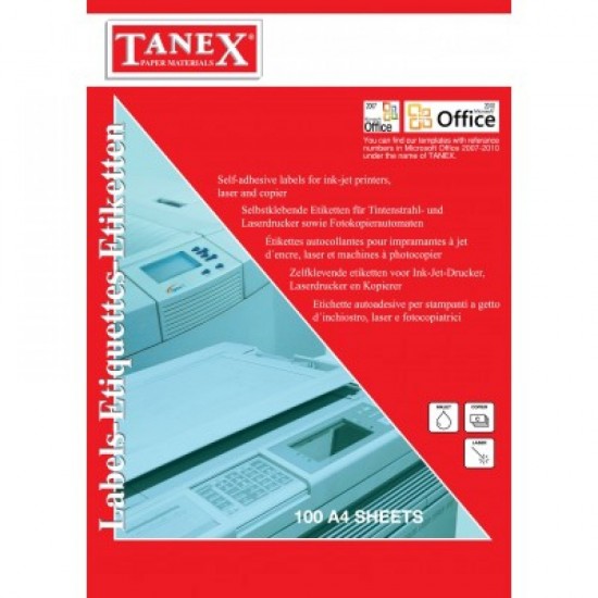 Etichete autoadezive TANEX, 56/A4 , 52,5 x 21,2mm