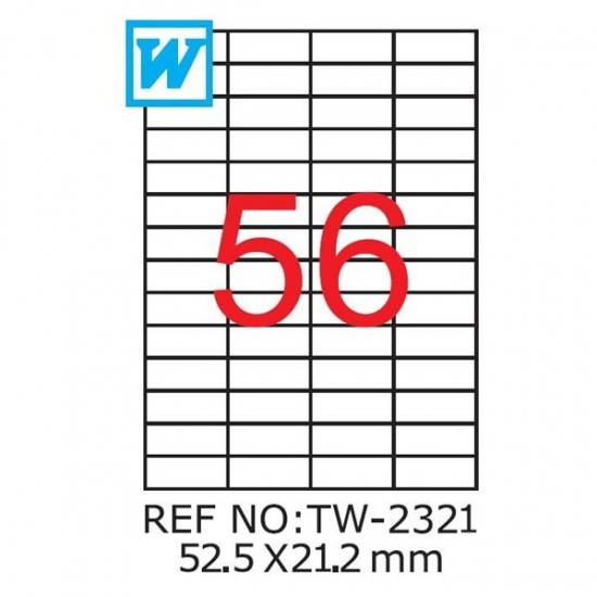 Etichete autoadezive TANEX, 56/A4 , 52,5 x 21,2mm