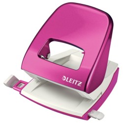 Perforator metalic LEITZ WOW 5008 NeXXt Series, cutie, 30 coli - roz metalizat
