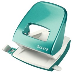 Perforator metalic LEITZ WOW 5008 NeXXt Series, cutie, 30 coli - turcoaz metalizat