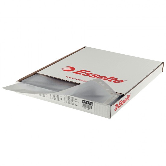 File de protectie ESSELTE, cristal, A4, 75 microni, cutie de 100 buc