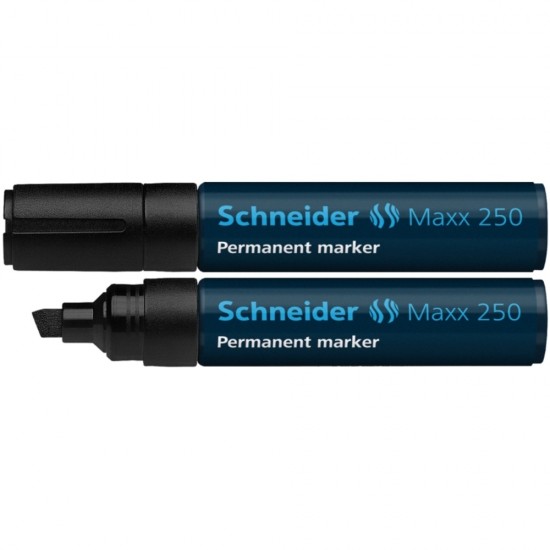 Permanent marker SCHNEIDER Maxx 250, varf tesit 27mm, negru