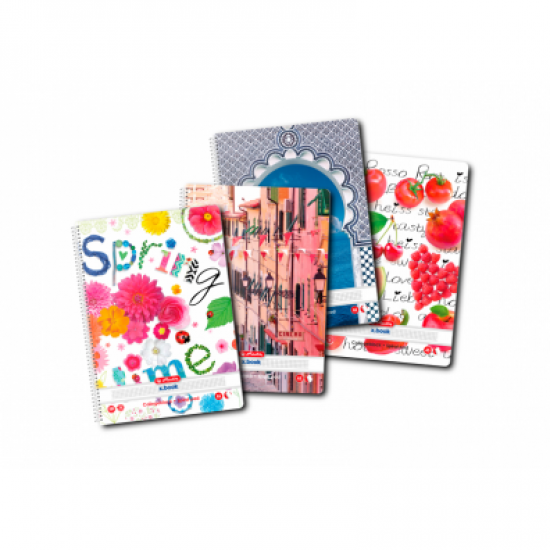 CAIET A5 100 FILE CU SPIRALA DICTANDO-MATEMATICA MOTIV ENJOY LIFE