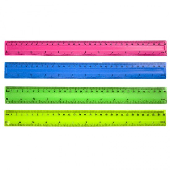 Rigla plastic color mat 30 cm