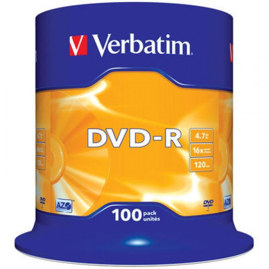 DVD-R, 4.7GB, 16X, 100 buc/bulk, VERBATIM