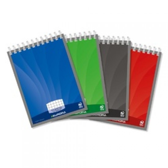 Blocnotes cu spirala, A6, 80 file - 90g-mp, AURORA Mano - matematica