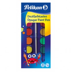 ACUARELE 12culori+alb de zinc+ Pensula Pelikan