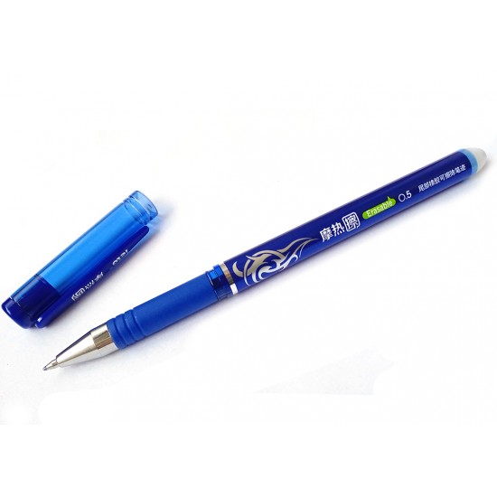 Roller cu cerneala prevazut cu radiera de stergere