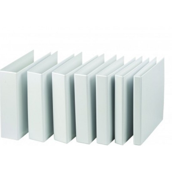 Caiet mecanic cu buzunar, 4 inele in "D", 40 mm, cotor 65mm, Optima - alb