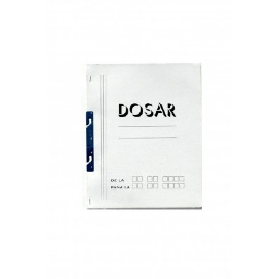 Dosar din carton, incopciat 1/1, 230 g/mp, alb