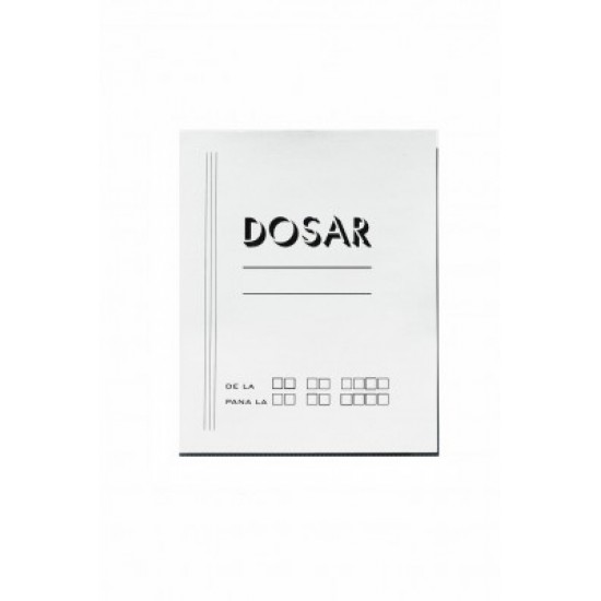 Dosar din carton, simplu, 230 g/mp, alb