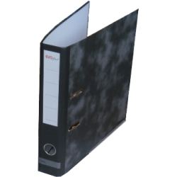 Biblioraft carton marmorat cu margine metalica A4 5.5 / 7.5cm EVOffice