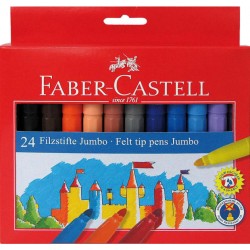 Carioci, 24 culori/set, FABER CASTELL Jumbo
