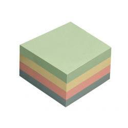Rezerva cub color tiplat, 9x9 cm 400 file (4 culori pastel) EVOffice