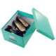 Cutie LEITZ Click & Store medie 281 x 200 x 369 mm, carton laminat - turcoaz
