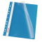 Dosar plastic PP, cu sina si multiperforatii,albastru,  10 buc/set, ESSELTE Vivida 
