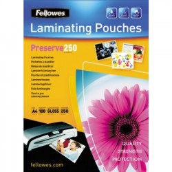 Folie laminare A4, 250 microni, 100 folii/cutie, FELLOWES Preserve250