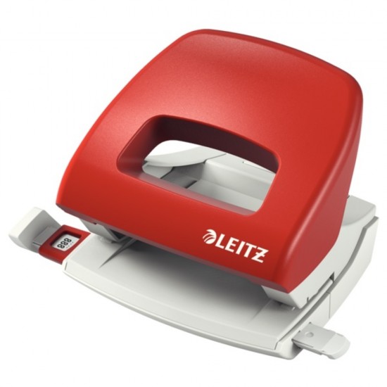 Perforator plastic LEITZ 5038 NeXXT Series, 16 coli - rosu