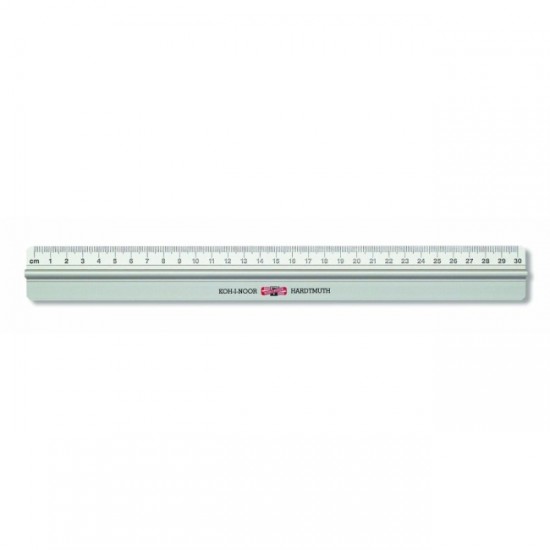 Rigla din metal cu maner, 30cm, KOH-I-NOOR