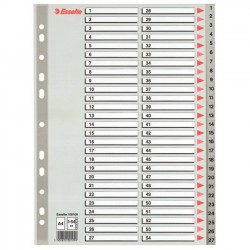 Separatoare din plastic, index 1-54, A4, ESSELTE