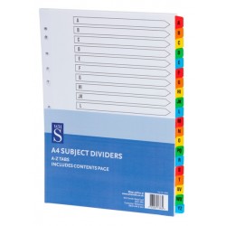 Index din carton, A4, A-Z