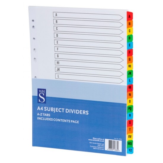 Index din carton, A4, A-Z