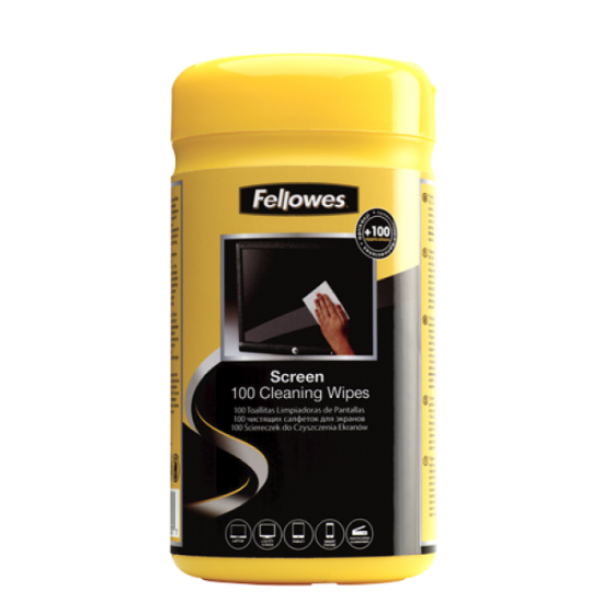 Servetele pentru curatare monitor, 100 bucati/suport, FELLOWES