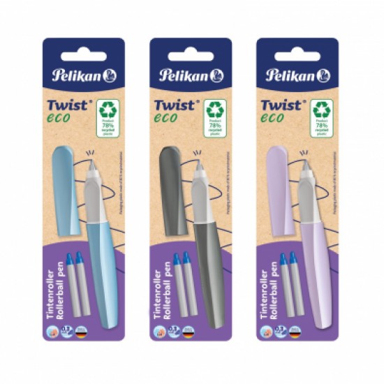 ROLLER TWIST ECO, GRIP ERGONOMIC, AMBIDEXTRU, 2 REZERVE ALBASTRE INCLUSE