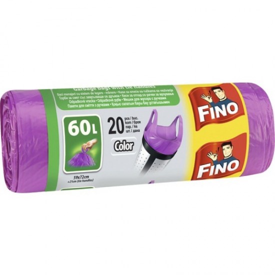 FINO SACI MENAJ COLOR 60L 20BUC