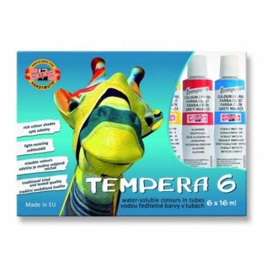 Tempera 6 culori/set, KOH-I-NOOR
