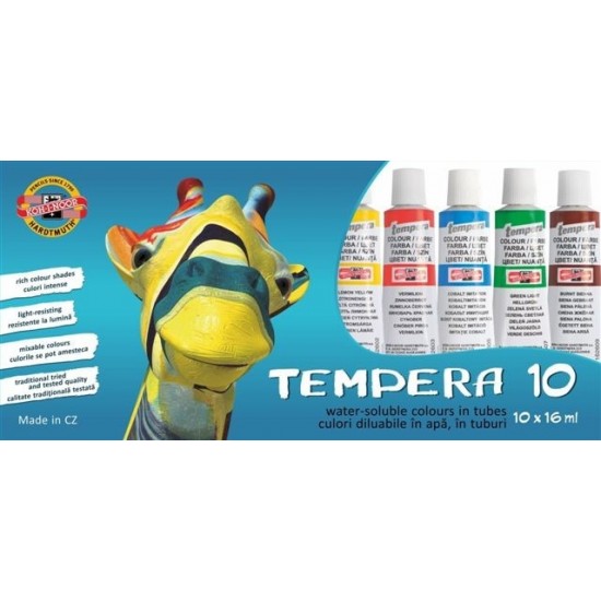 Tempera 10 culori/set, KOH-I-NOOR