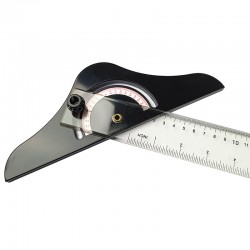 Rigla plastic transparent T (teu) cap rotativ cu raportor, 80 cm