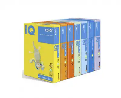 Hartie color, format A4, gramaj 80 g/mp, 500 coli/top, culori pastel, IQ Color