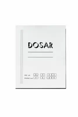 Dosar din carton, cu sina, 230 g/mp, alb