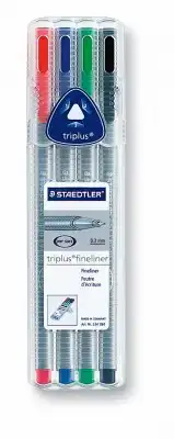 Set liner 0.3mm, 4 culori/set, STAEDTLER Triplus