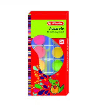 ACUARELE SET 12 CULORI + PENSULA Herlitz