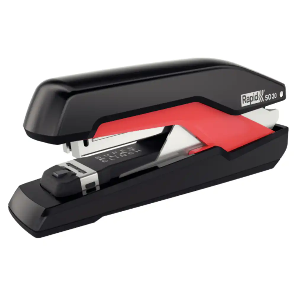 Capsator plastic RAPID Supreme Omnipress SO30, 30 coli – rosu/negru