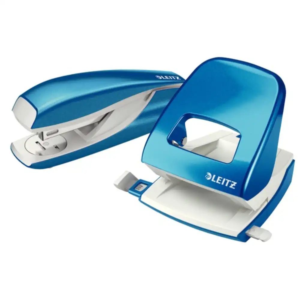 Capsator metalic, LEITZ WOW 5502 NeXXt Series, 30 coli – albastru metalizat