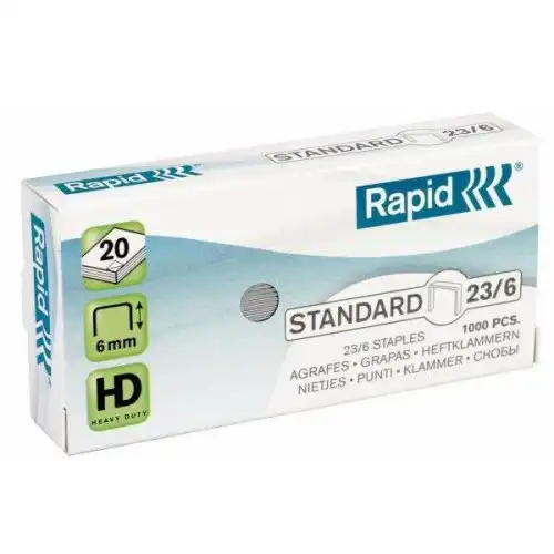 Capse 23/ 6, 1000 buc/cutie, RAPID Standard
