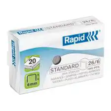 Capse 26/6, 1000 buc/cutie, RAPID Standard