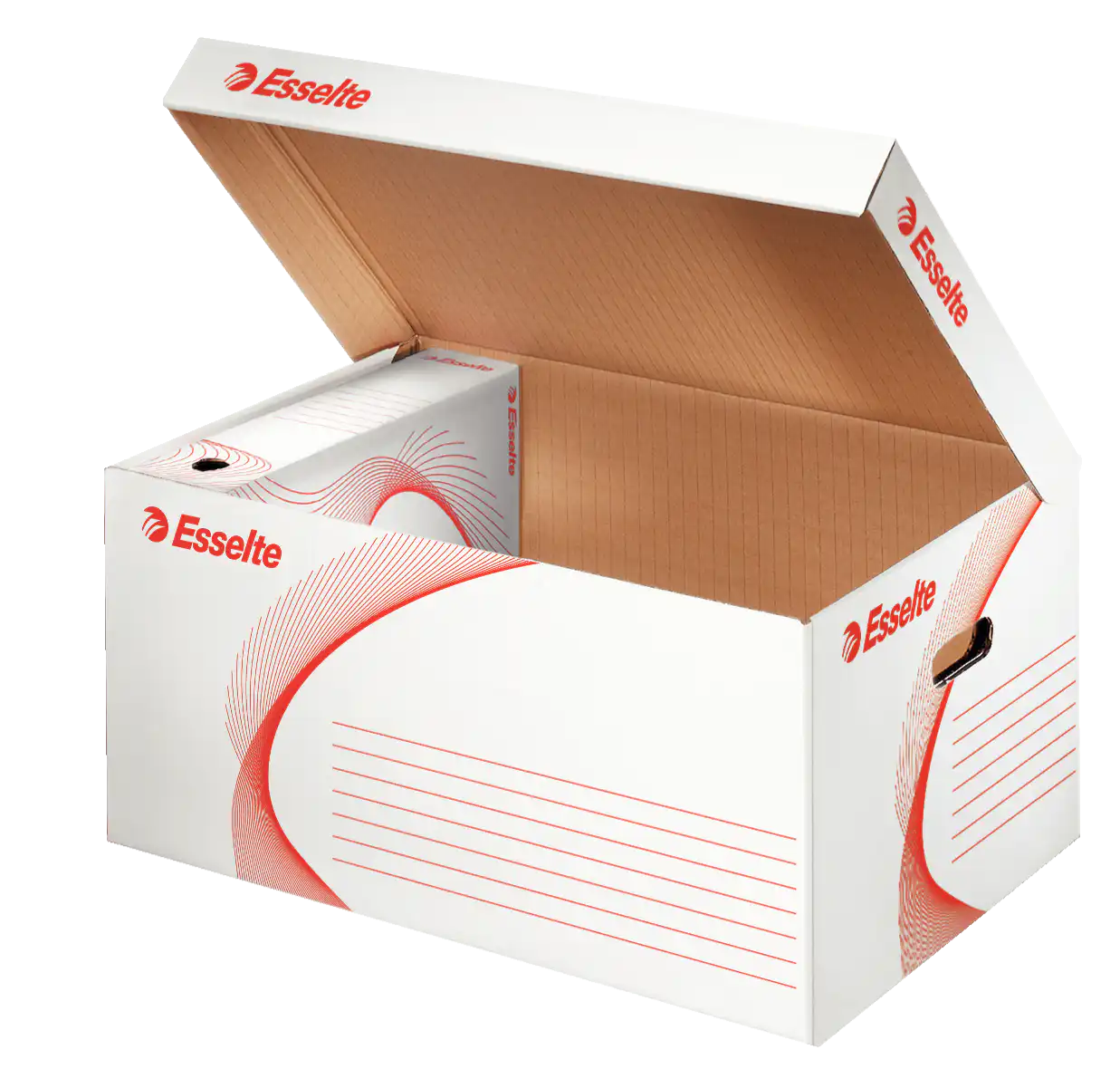 Container arhivare ESSELTE Standard, deschidere superioara – alb