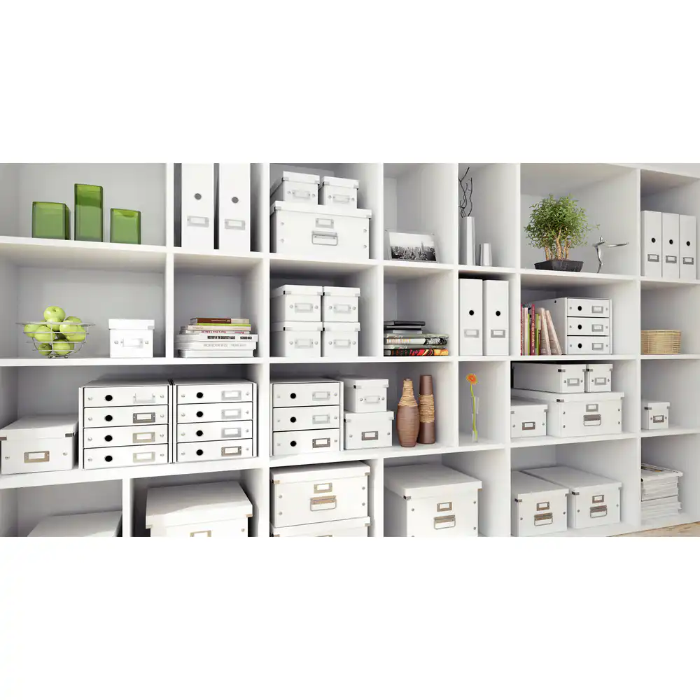 Cutie LEITZ Click & Store mica 216 x 160 x 282 mm, carton laminat – alb