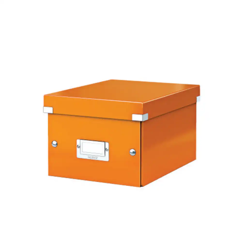 Cutie LEITZ Click & Store mica 216 x 160 x 282 mm, carton laminat – portocaliu