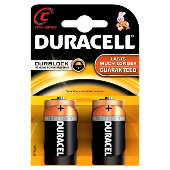 Baterii alcaline C-R14, 2 buc-blister DURACELL