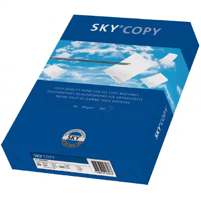 Hartie copiator, format A4, gramaj 80 g/mp, 500 coli/top, Sky Copy
