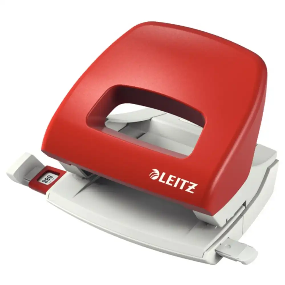 Perforator plastic LEITZ 5038 NeXXT Series, 16 coli – rosu