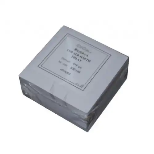 Rezerva cub alb tiplat  9×9 cm 500 coli EVOffice