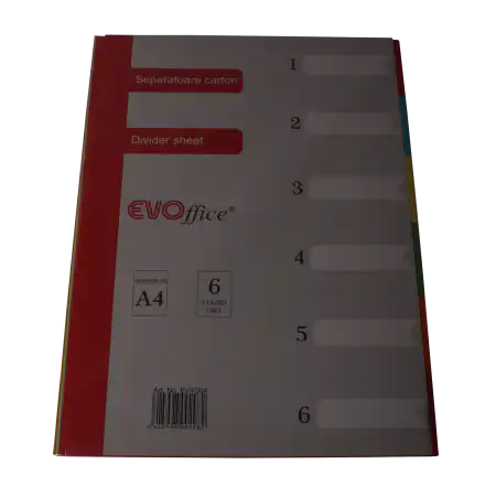Separatoare carton 12 culori-set EVOffice