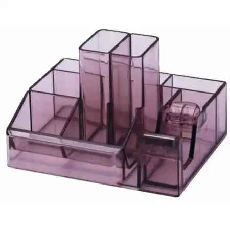 Suport plastic pentru accesorii de birou, KEJEA, 8 compartimente, 148 x 87mm